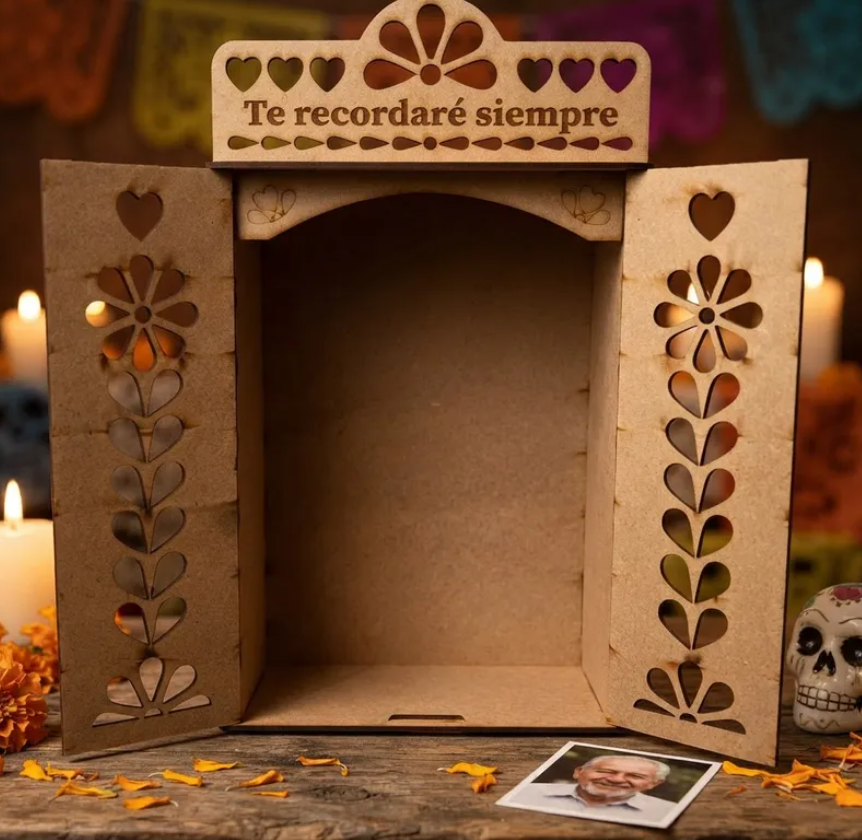 Nicho Día De Muertos Te Recordaré Siempre Puertas Abatible