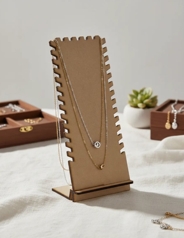 Exhibidor De Collares De MDF De 4.7mm - Soporte Organizador - Joyeria